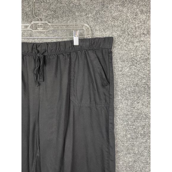 Caffe Marrakesh 100% Lyocell Pants Size XL Drawstring Black Boho Pockets - Picture 2 of 11